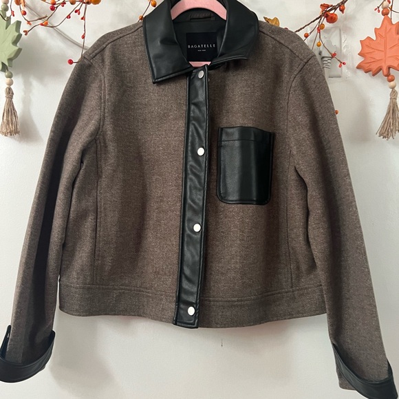 Bagatelle brown and Faux leather jacket - Picture 5 of 6